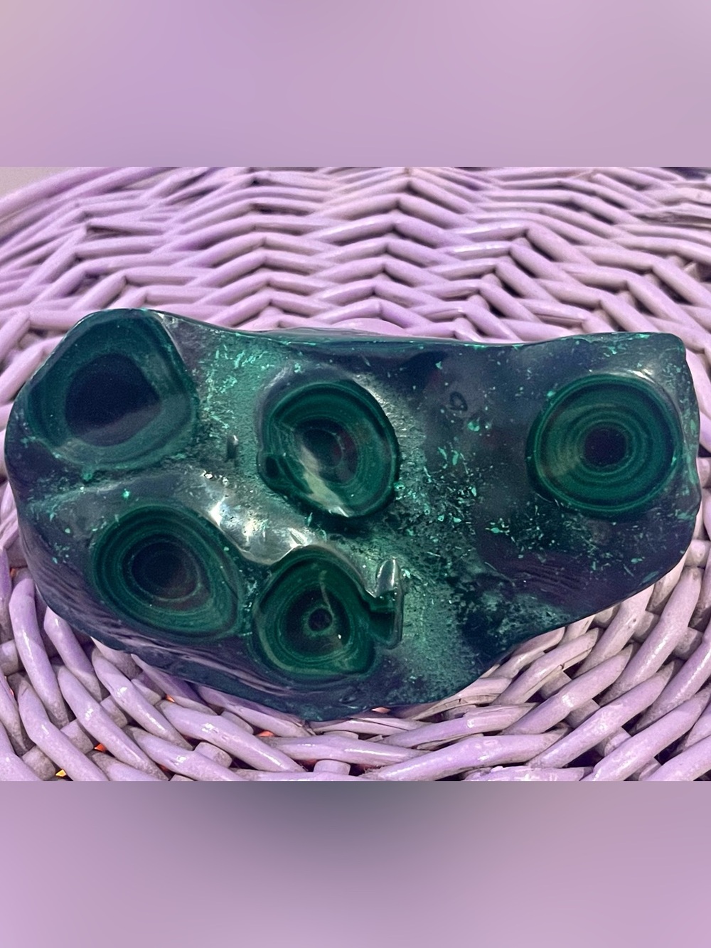 SET OF 3 XL Free Form Unique Glistening Malachite Polished & Unpolished Stones